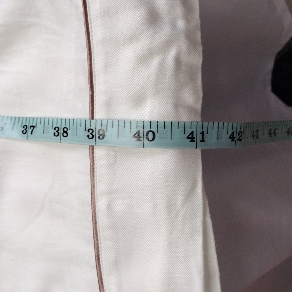 Cosabella Long sleeve Pajama Set White With Brown Trim Size XL - Picture 14 of 15